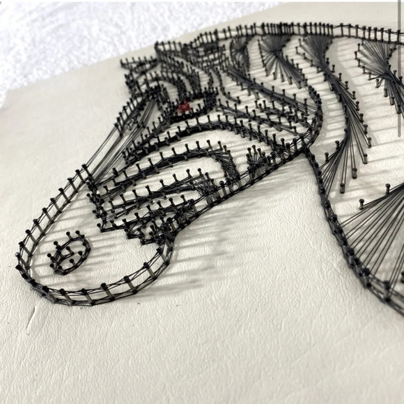 Vintage Handmade Zebra String Art Wall Art - Picture 3 of 16
